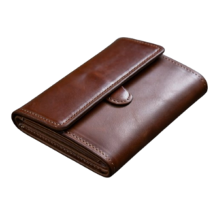Men’s Leather Wallet Slim Trifold with Id Window and Card Slots