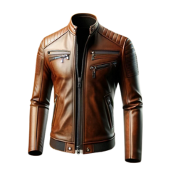 Casual Biker Zipper Jackets Male New Men’s Leather Jacket