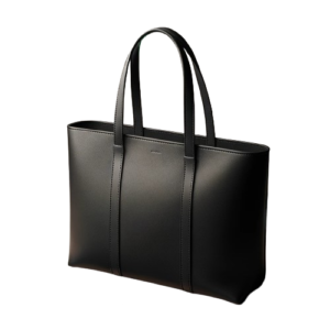 New Design Plain Black Leather Tote Bag for Ladies With Extra Smoothness