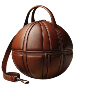Stylish Ball-Shaped Rich Brown Pure Leather Bag
