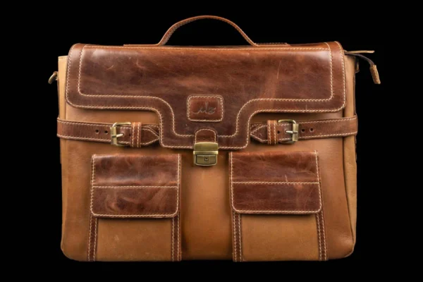 Vintage copper Brown Contractor Office Leather Bag